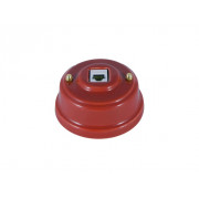 Компьютерная розетка RJ-45 , золотистые колпачки, цвет: гранатовый