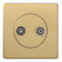 Розетка двойная TV/FM Brushed Brass Розетка двойная TV/FM Brushed Brass