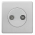 Розетка двойная TV/FM Brushed Steel Розетка двойная TV/FM Brushed Steel