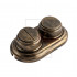 Ретро выключатель 1-клавишный проходной, пластик, цвет: бронза Ретро выключатель 1-клавишный проходной, пластик, цвет: бронза