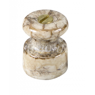 Изолятор фарфоровый универсальный с саморезом, Мезонин, цвет: мрамор Изолятор фарфоровый универсальный с саморезом, Мезонин, цвет: мрамор