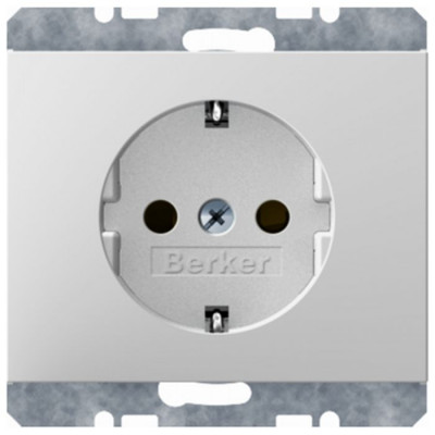 Розетка Berker, скрытый монтаж, с заземлением, белый Розетка Berker, скрытый монтаж, с заземлением, белый