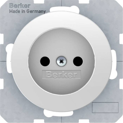 Розетка Berker, скрытый монтаж, белый блестящий Розетка Berker, скрытый монтаж, белый блестящий