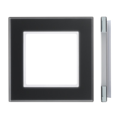Рамка 1-местная, Liregus, Classic, стекло черное матовое Рамка 1-местная, Liregus, Classic, стекло черное матовое