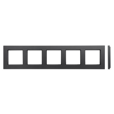 Рамка 5-местная, Liregus, Classic, антрацит матовый Рамка 5-местная, Liregus, Classic, антрацит матовый