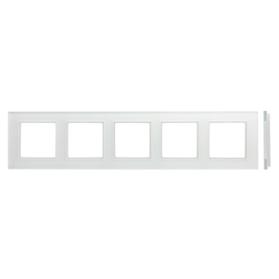 Рамка 6-местная, Liregus, Classic, стекло белое матовое Рамка 6-местная, Liregus, Classic, стекло белое матовое
