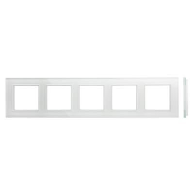 Рамка 6-местная, Liregus, Classic, стекло белое глянцевое Рамка 6-местная, Liregus, Classic, стекло белое глянцевое