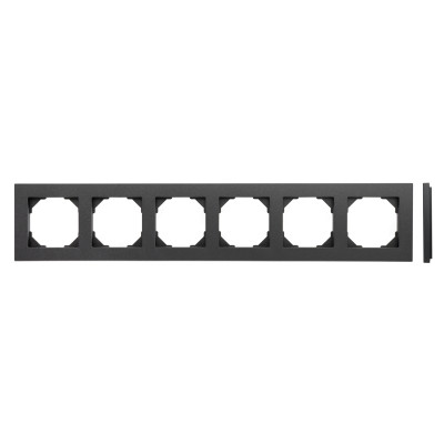 Рамка 6-местная, Liregus, Classic, антрацит матовый Рамка 6-местная, Liregus, Classic, антрацит матовый