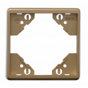 Однопостовая рамка квадратная, термопласт, серии Apolo 5000, цвет: шампань