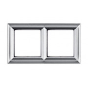 Рамка квадратная, 2 поста, под механизмы серии ECO Profi Deco, алюминий