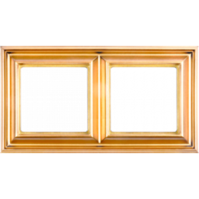 Рамка квадратная, 2 поста, под механизмы серии ECO Profi Deco, золото Рамка квадратная, 2 поста, под механизмы серии ECO Profi Deco, золото