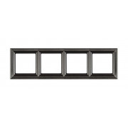 Рамка квадратная, 4 поста, под механизмы серии ECO Profi Deco, антрацит