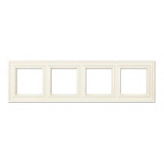 Рамка квадратная, 4 поста, под механизмы серии ECO Profi Deco, слоновая кость