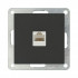 Розетка компьютерная (RJ45 Cat.5E) LK80, с накладкой, черный бархат Розетка компьютерная (RJ45 Cat.5E) LK80, с накладкой, черный бархат