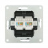 Розетка компьютерная двойная (2xRJ45 Cat.5E) LK80, с накладкой, серебристый металлик Розетка компьютерная двойная (2xRJ45 Cat.5E) LK80, с накладкой, серебристый металлик
