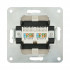 Розетка компьютерная двойная (2xRJ45 Cat.5E) LK80, с накладкой, белая Розетка компьютерная двойная (2xRJ45 Cat.5E) LK80, с накладкой, белая