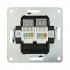Розетка компьютерная двойная (2xRJ45 Cat.5E) LK80, с накладкой, черный бархат Розетка компьютерная двойная (2xRJ45 Cat.5E) LK80, с накладкой, черный бархат