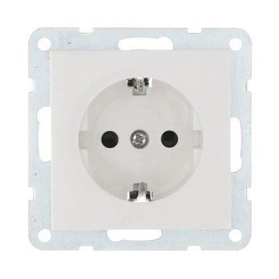 Розетка электрическая LK60, с з/к, со шторками, белая Розетка электрическая LK60, с з/к, со шторками, белая