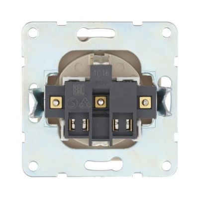 Розетка электрическая с крышкой LK60, с з/к, со шторками, бежевая Розетка электрическая с крышкой LK60, с з/к, со шторками, бежевая