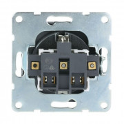 Розетка электрическая с крышкой LK60, с з/к, со шторками, серебристый металлик