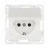 Розетка электрическая с крышкой LK60, с з/к, со шторками, белая Розетка электрическая с крышкой LK60, с з/к, со шторками, белая