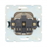 Розетка электрическая с крышкой LK60, с з/к, со шторками, сосна