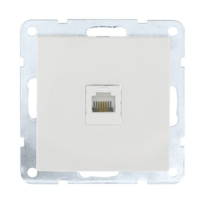 Накладка для телефонной/компьютерной розетки LK60, белая Накладка для телефонной/компьютерной розетки LK60, белая
