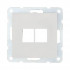 Накладка для телефонной/компьютерной розетки на 2 входа LK60, белая Накладка для телефонной/компьютерной розетки на 2 входа LK60, белая