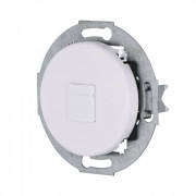 Розетка компьютерная (RJ45 Cat.5E) LK Vintage, с накладкой, белая