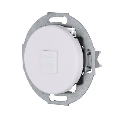 Розетка компьютерная (RJ45 Cat.5E) LK Vintage, с накладкой, белая Розетка компьютерная (RJ45 Cat.5E) LK Vintage, с накладкой, белая