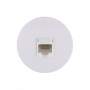 Розетка компьютерная (RJ45 Cat.6) LK Vintage, с накладкой, белая
