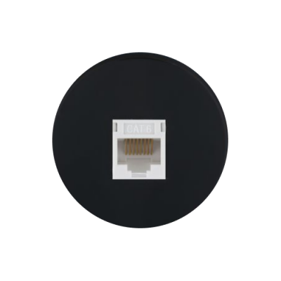 Розетка компьютерная (RJ45 Cat.6) LK Vintage, с накладкой, черная Розетка компьютерная (RJ45 Cat.6) LK Vintage, с накладкой, черная