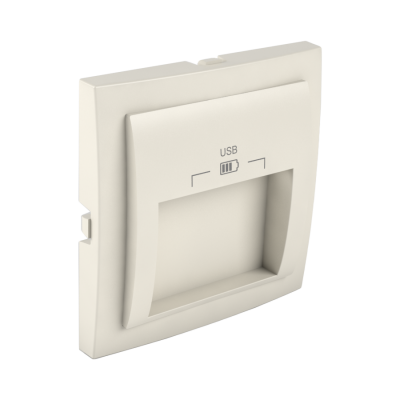Лицевая панель для двойной USB зарядки, Logus 90 Animato, термопласт, цвет: бежевый Лицевая панель для двойной USB зарядки, Logus 90 Animato, термопласт, цвет: бежевый