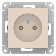 Розетка ATLASDESIGN, скрытый монтаж, бежевый