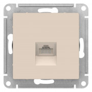 Розетка компьютерная RJ45 ATLASDESIGN, скрытый монтаж, бежевый