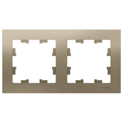 Рамка квадратная ATLASDESIGN, 2 поста, цвет - шампань Рамка квадратная ATLASDESIGN, 2 поста, цвет - шампань