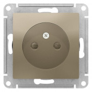 Розетка  ATLASDESIGN, скрытый монтаж, со шторками, шампань