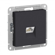Розетка компьютерная RJ45 Cat.6 ATLASDESIGN, скрытый монтаж, карбон