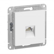 Розетка компьютерная RJ45 Cat.6 ATLASDESIGN, скрытый монтаж, белый