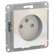 Розетка  ATLASDESIGN, скрытый монтаж, со шторками, жемчуг