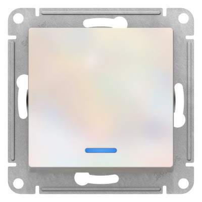 Переключатель 1-клавишный ATLASDESIGN, скрытый монтаж, с подсветкой, жемчуг Переключатель 1-клавишный ATLASDESIGN, скрытый монтаж, с подсветкой, жемчуг