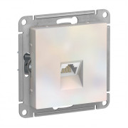 Розетка компьютерная RJ45 Cat.6 ATLASDESIGN, скрытый монтаж, жемчуг