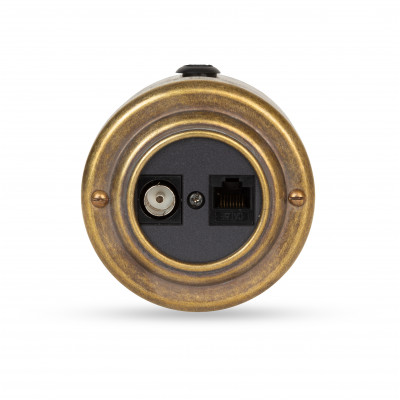 Розетка информационная RJ45+TV (CAT. 5E), цвет "Bronze" черная вставка Розетка информационная RJ45+TV (CAT. 5E), цвет "Bronze" черная вставка