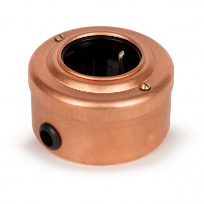 Розетка электрическая с з/к и шторками 16А, цвет "Nat copper" черная вставка Розетка электрическая с з/к и шторками 16А, цвет "Nat copper" черная вставка