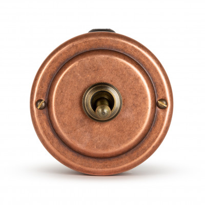 Переключатель тумблерный с гайкой 1кл (проходной) 10А, цвет "Old copper" Переключатель тумблерный с гайкой 1кл (проходной) 10А, цвет "Old copper"