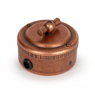 Переключатель поворотный 1кл (проходной) 10А, цвет "Old copper" Переключатель поворотный 1кл (проходной) 10А, цвет "Old copper"