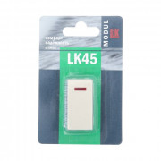 Выключатель двухклавишный с индикацией LK45, белый