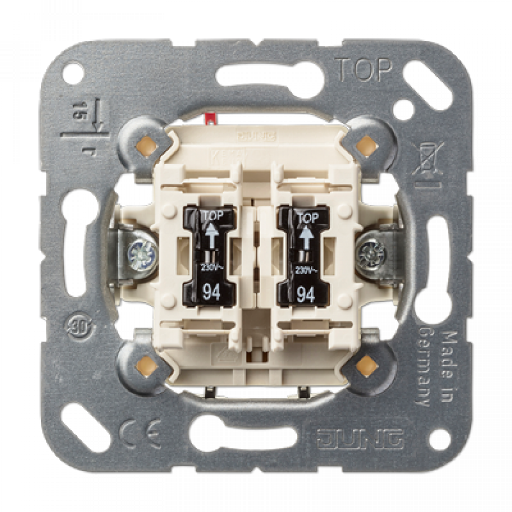 Выключатель 2 клавиши. Выключатель Юнг 509u. Jung выключатель 10ax 250v однополюсный. Розетки Jung a 550. Выключатель 2 клавиши Jung a550.