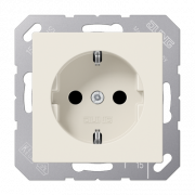 Розетка SCHUKO с защитными шторками, 16А/250V, дюропласт. слоновая кость