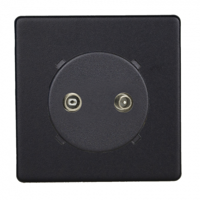 Розетка двойная TV/FM Matt Black Розетка двойная TV/FM Matt Black
